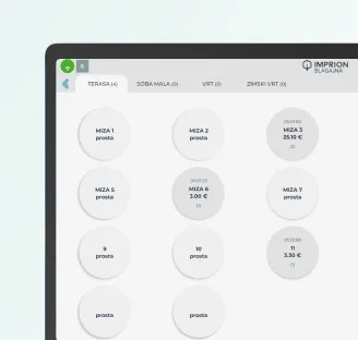 Imprion POS display works with tables