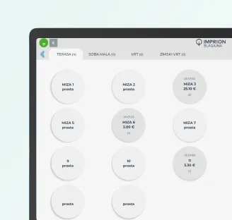 Imprion POS display works with tables