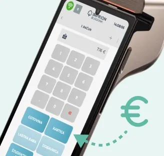 The amount displayed on the Besteron terminal