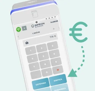 The cash register sends the amount to the myPOS terminal