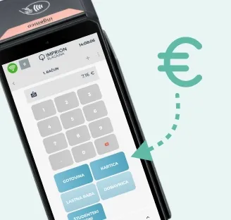 The cashier sends the amount to the Worldline terminal