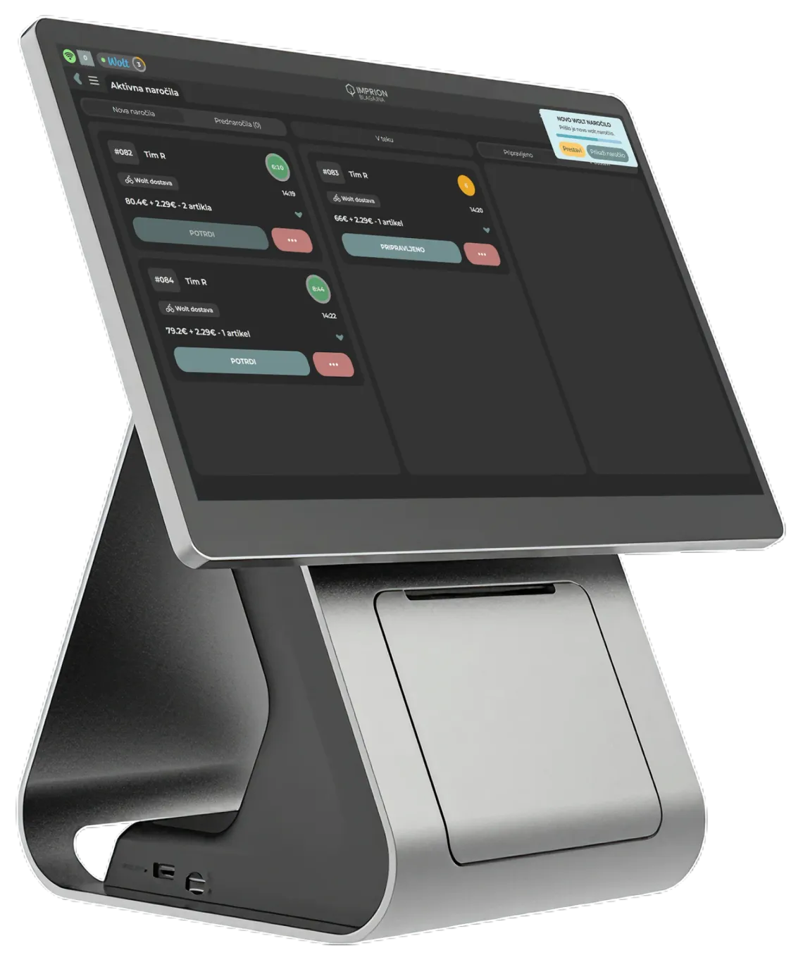 Wolt orders in the Imprion POS