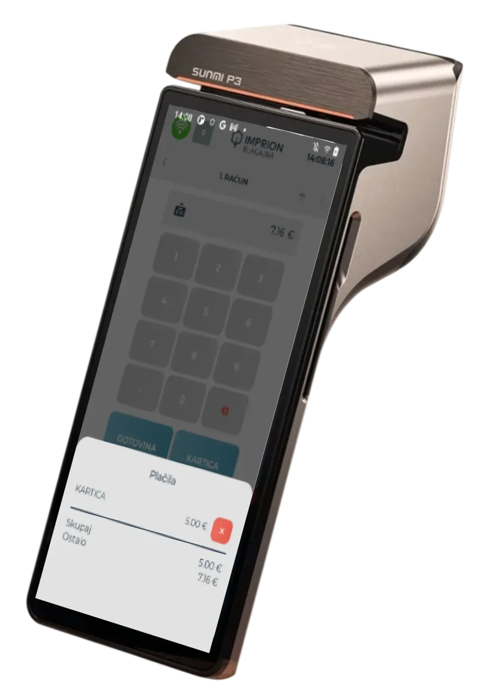 Card terminals connected to the Imprion POS