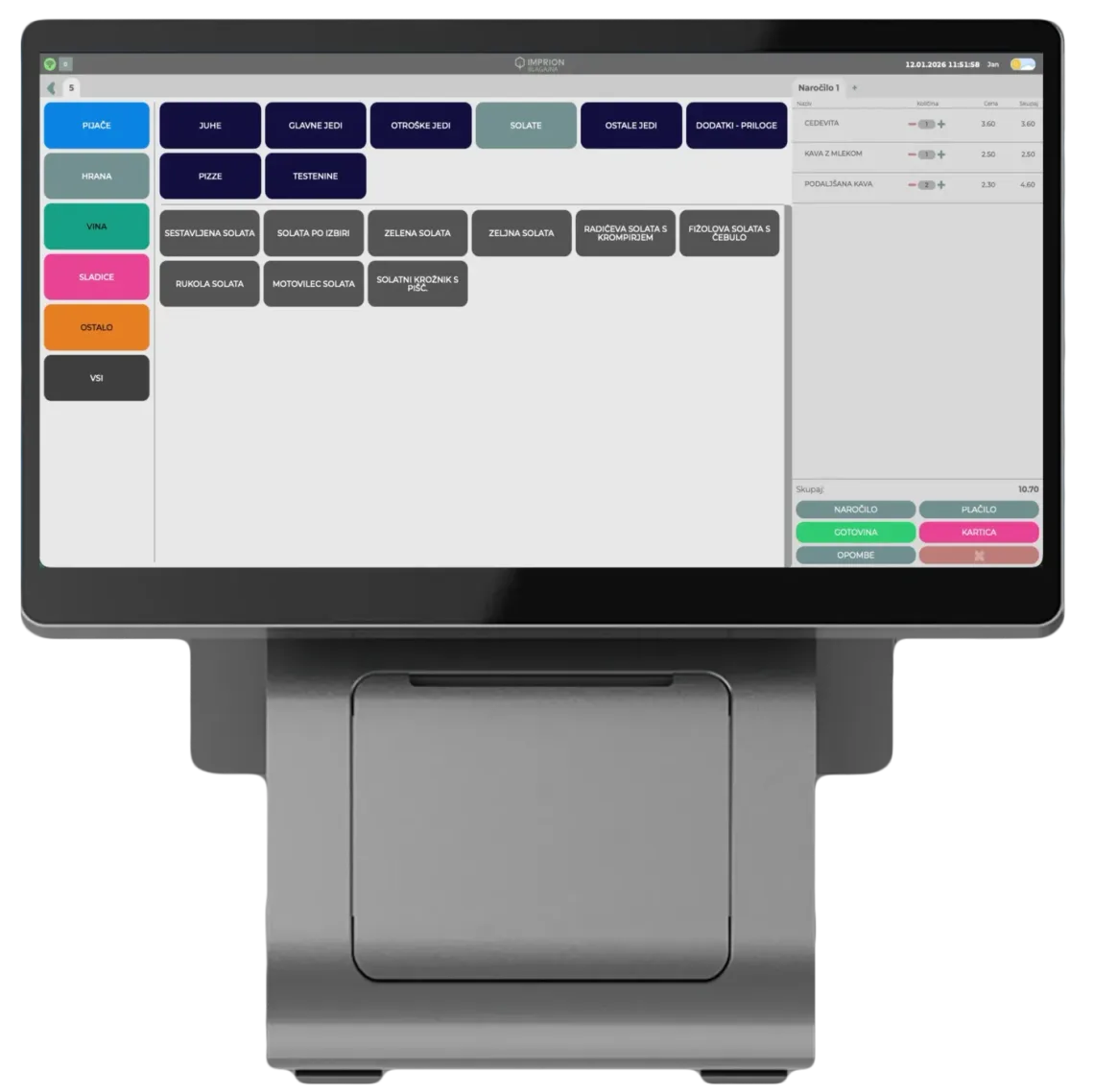 Imprion POS screen