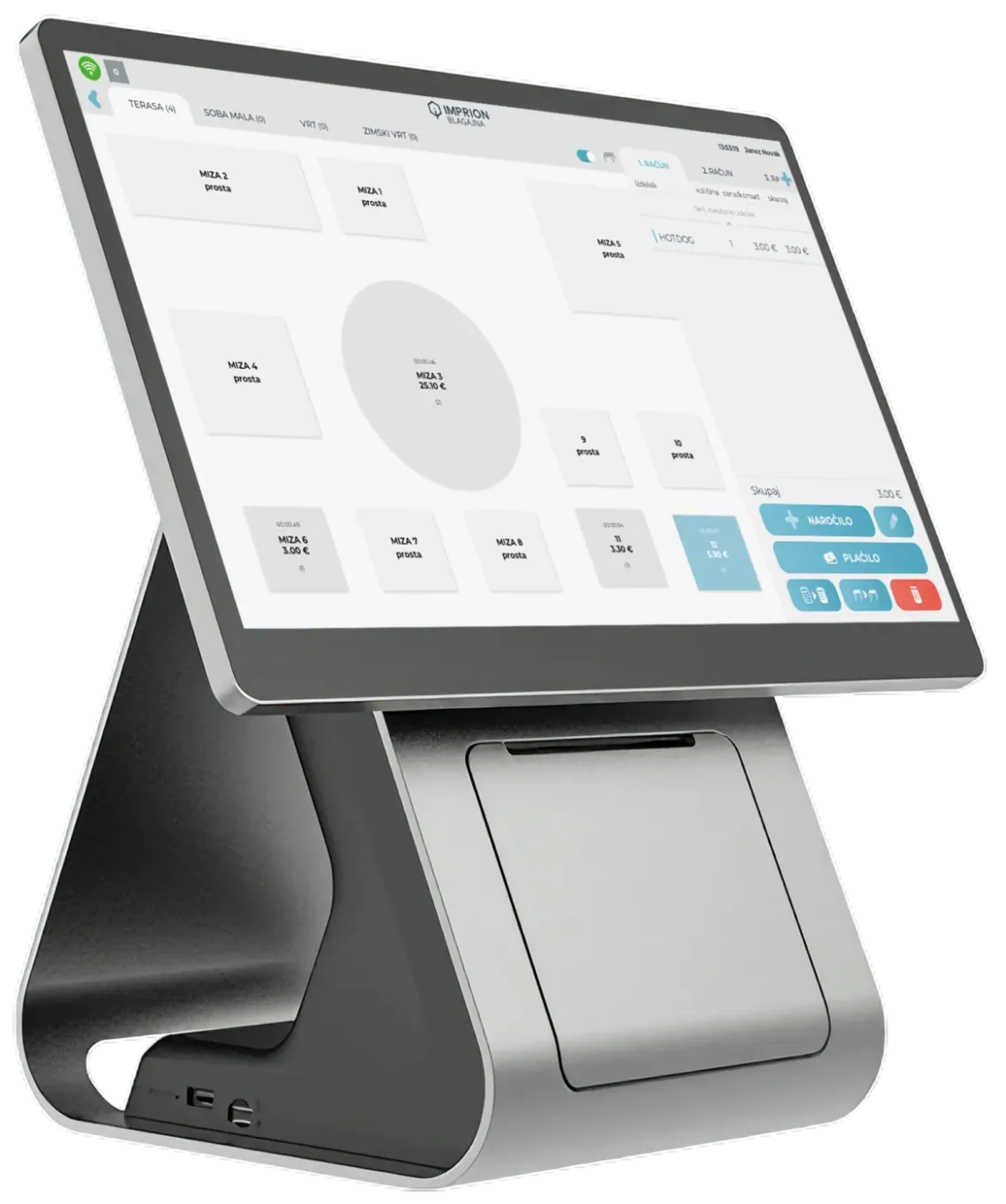 Imprion tax cash register screen