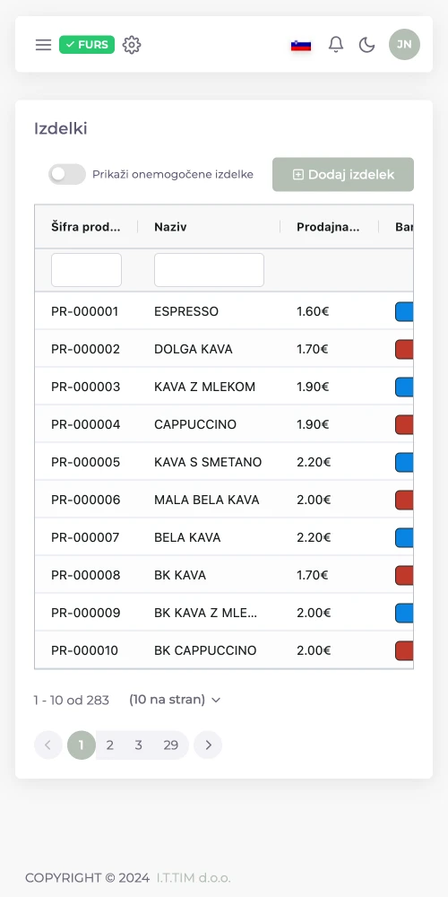 Sistem upravljanja blagajn
