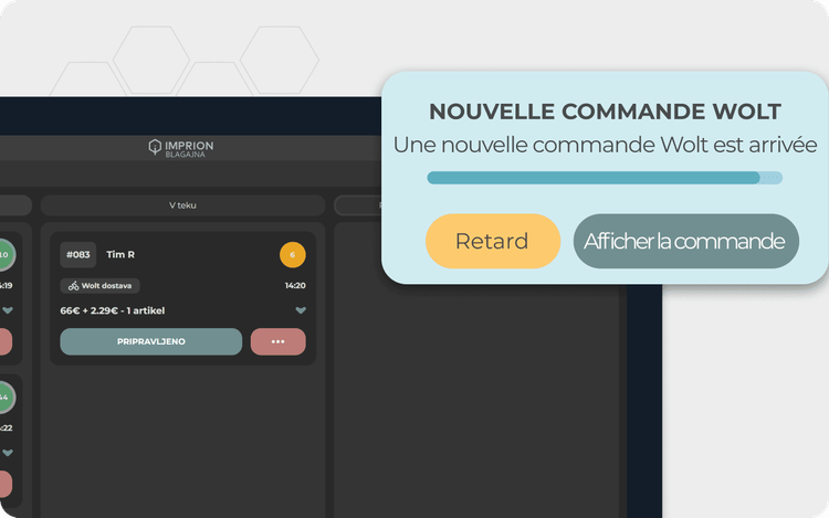 NOUVEAUTÉ : Wolt entièrement intégré à la caisse Imprion !