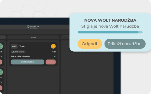 Wolt potpuno integriran u Imprion blagajnu – pojednostavite narudžbe i povećajte učinkovitost